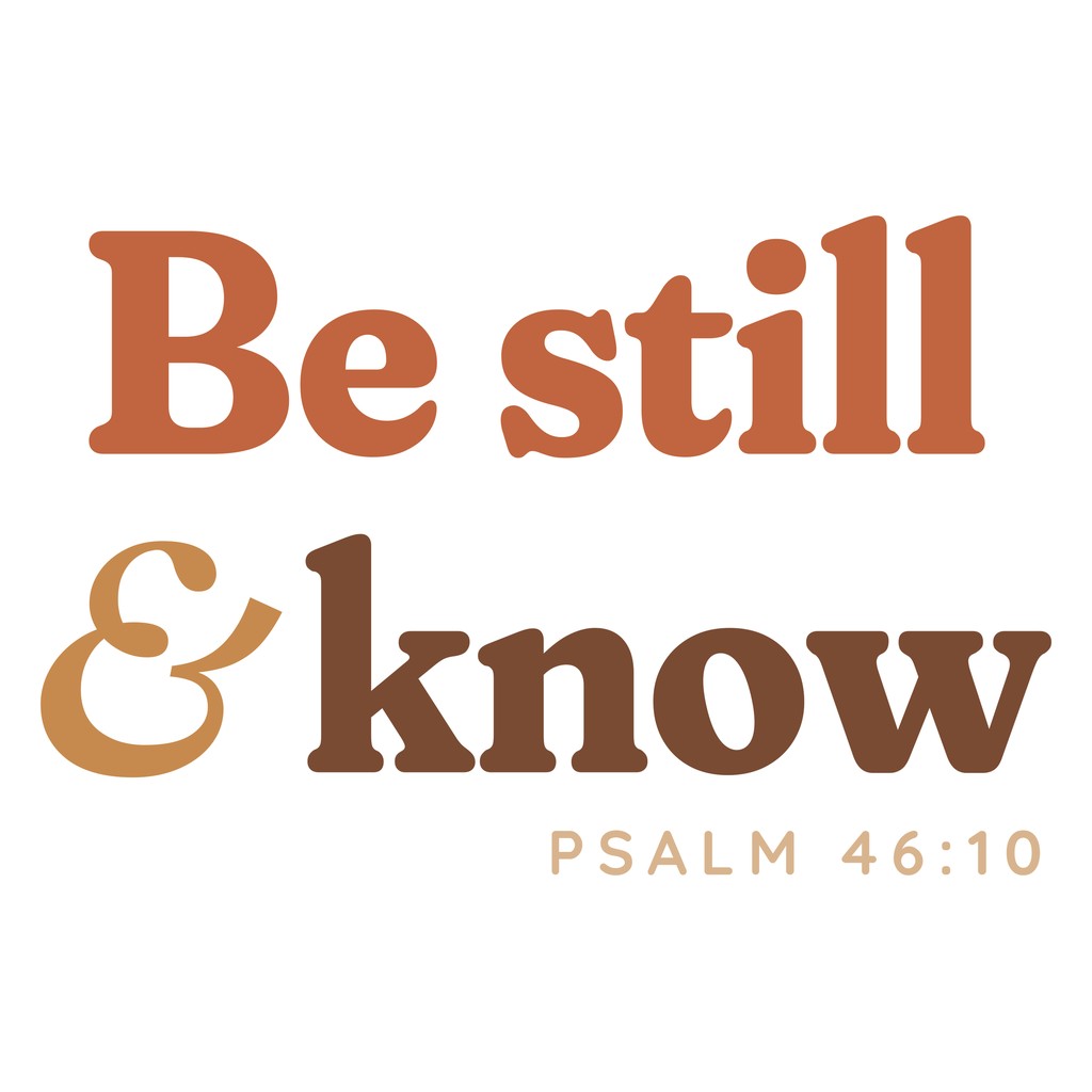 Java Square Be Still & Know Sticker