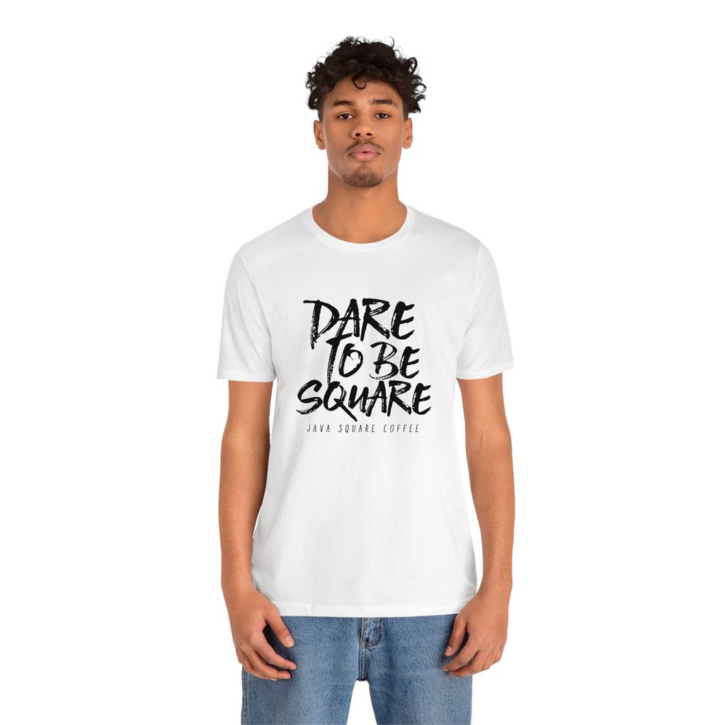 Java Square Dare To Be Square Tee in white, worn