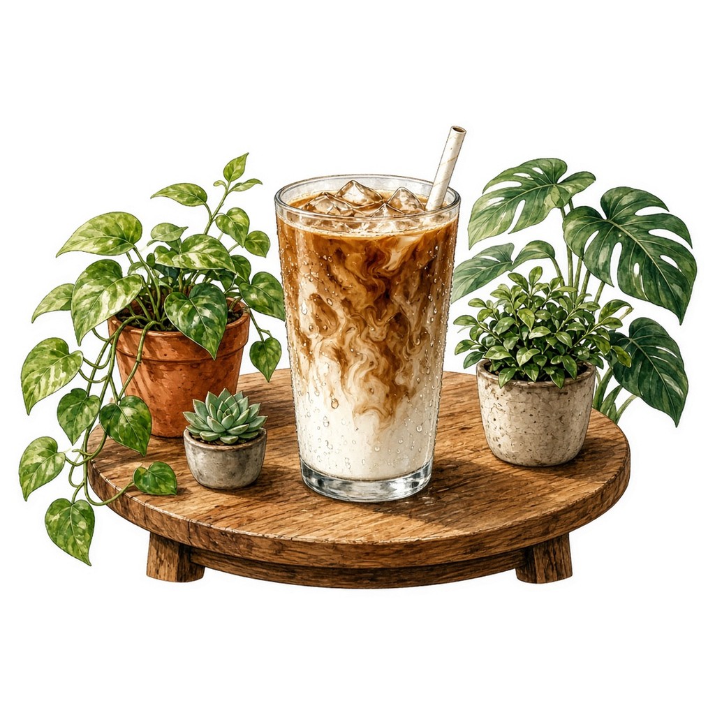 Java Square Iced Latte Sticker