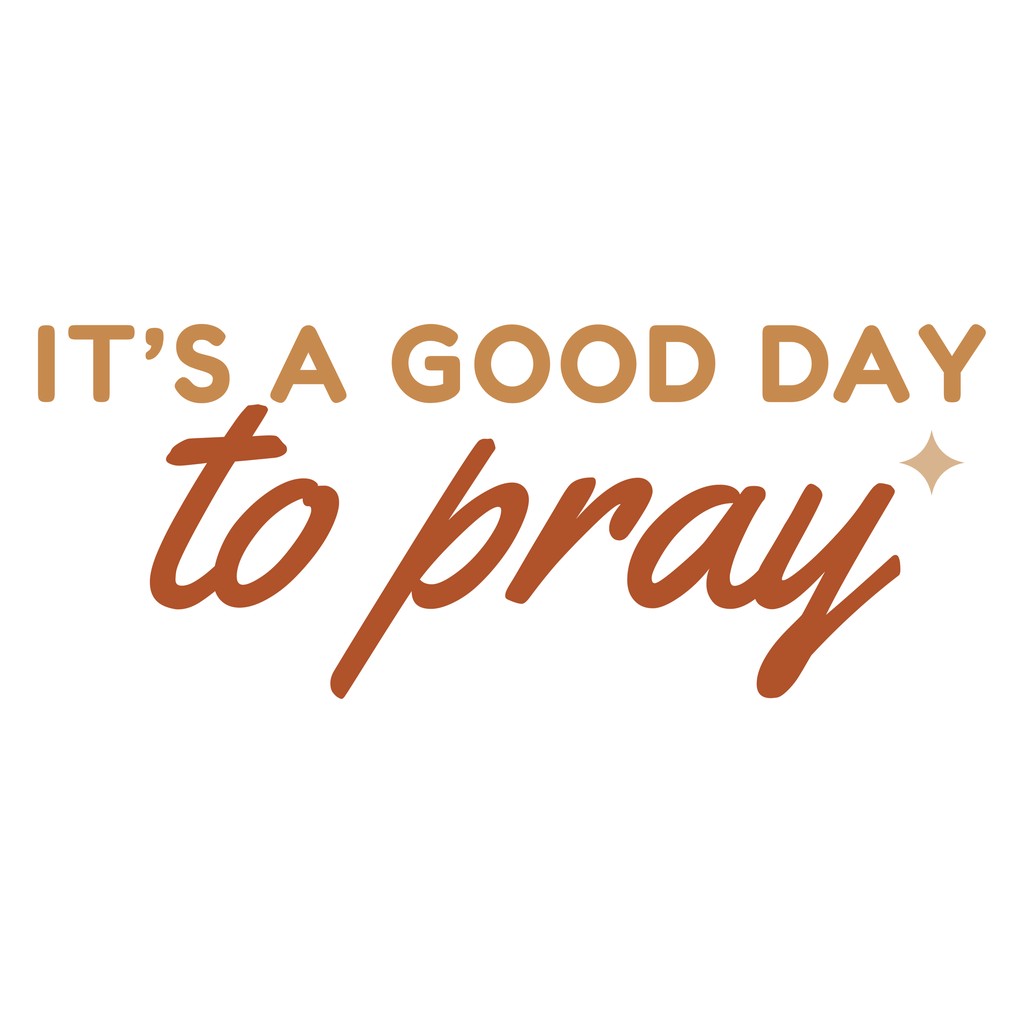 Java Square It's a Good Day to Pray Sticker