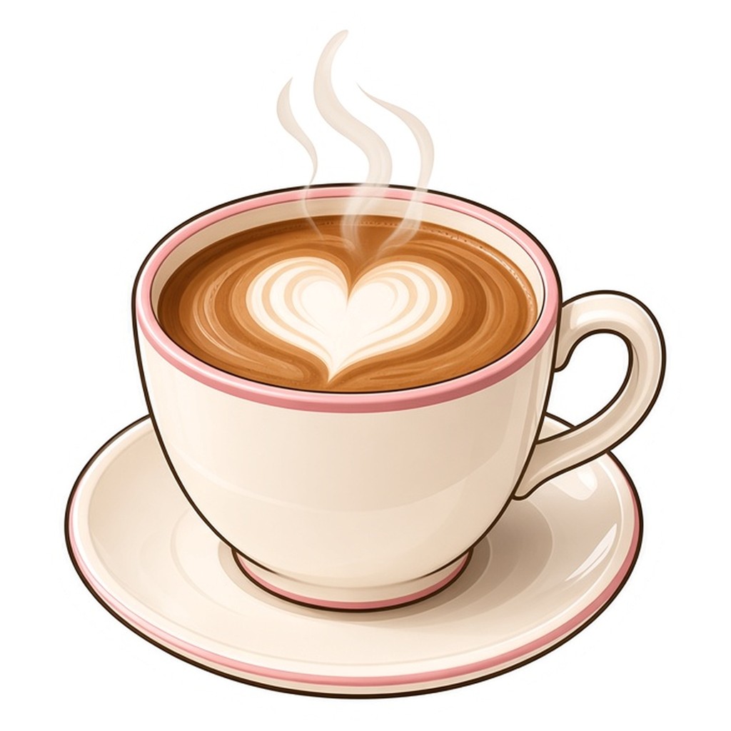 Java Square Latte Love Sticker