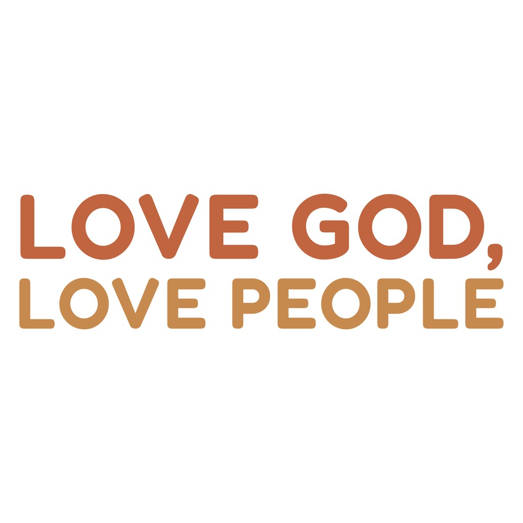 Java Square Love God, Love People Sticker
