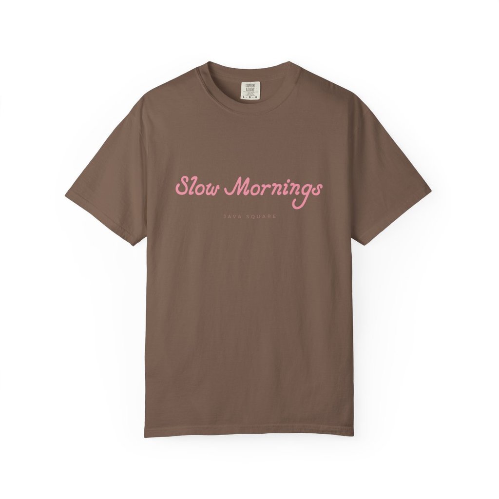 Java Square Slow Mornings Tee - Espresso