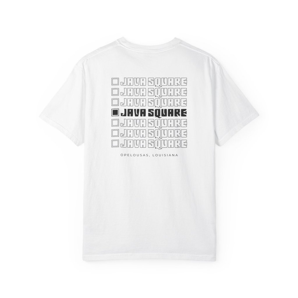 Java Square Stacked Square Tee - White