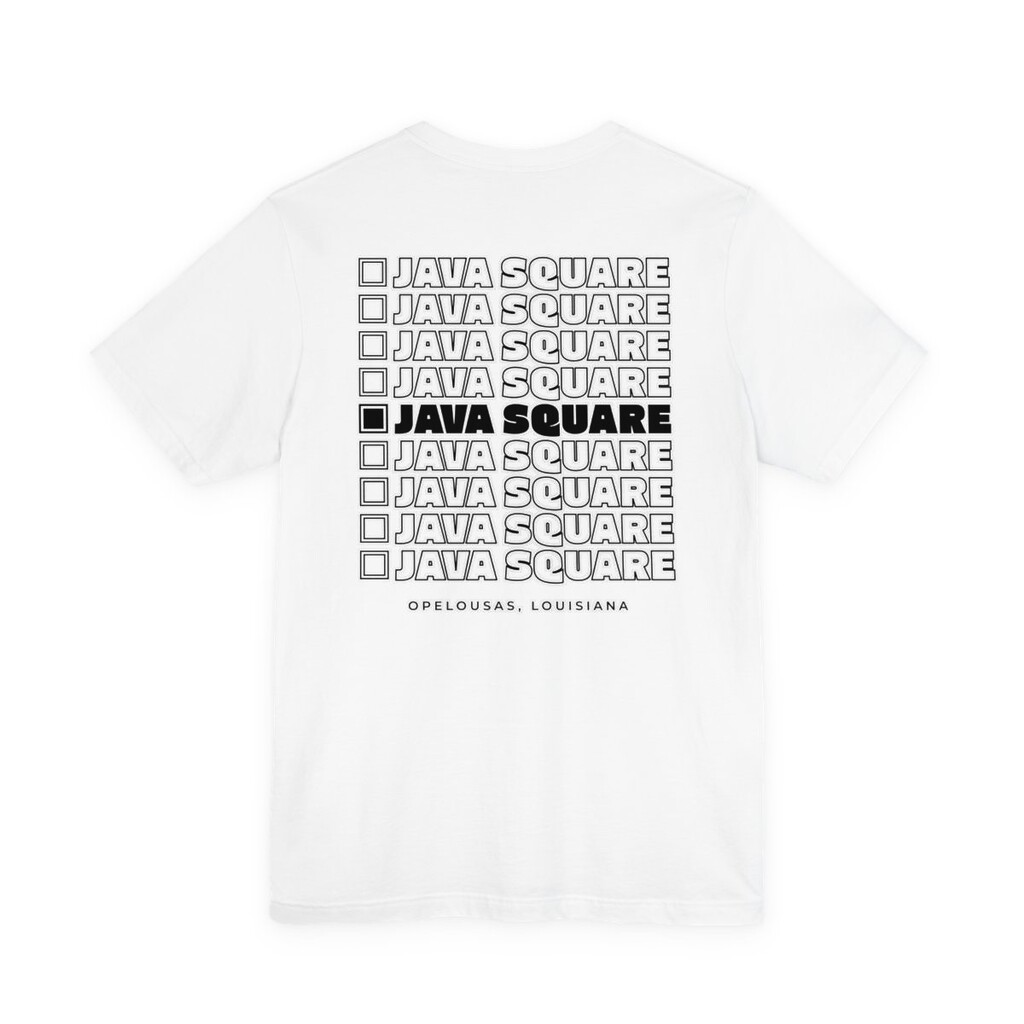 Java Square Stacked Tee - White