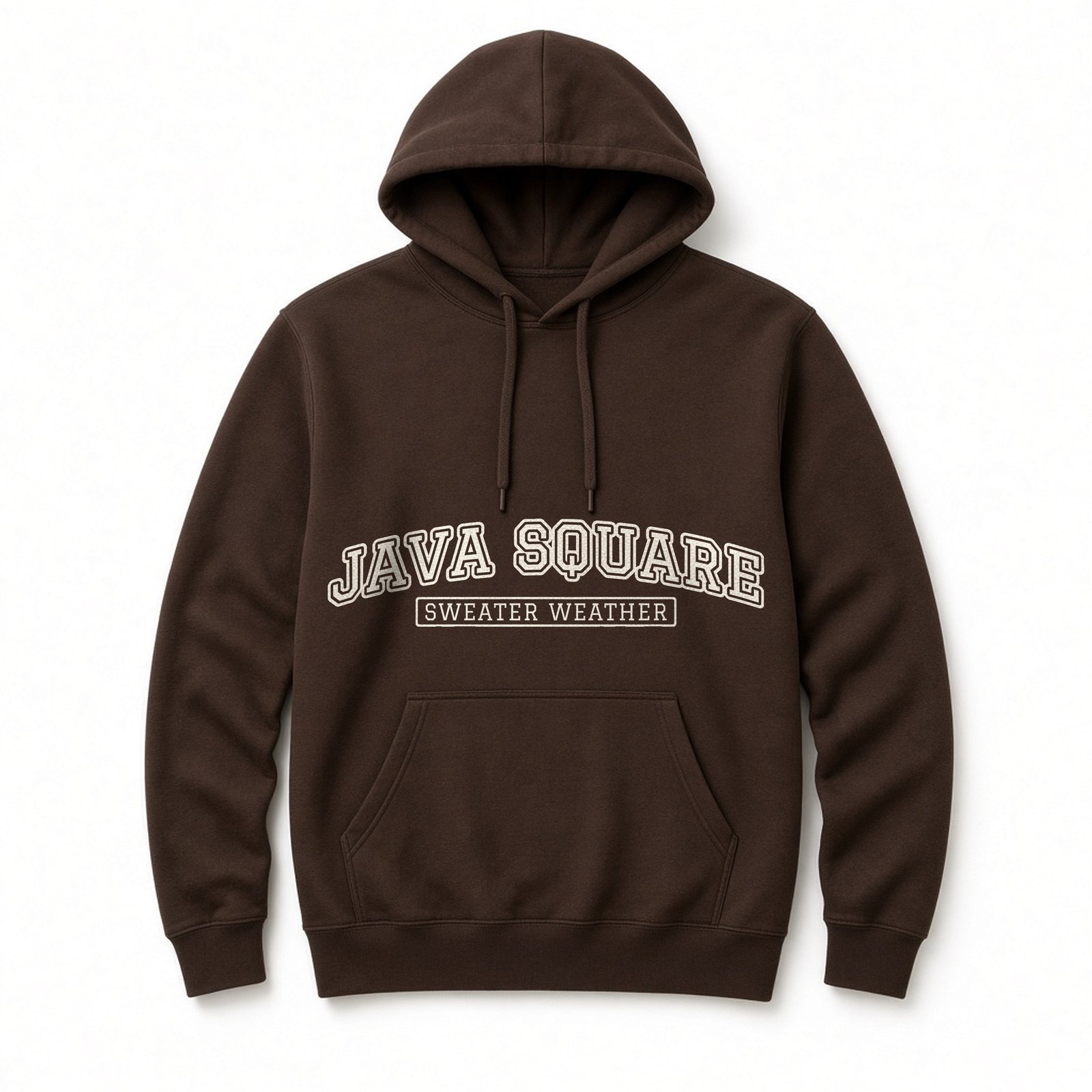 Java Square Sweater Weather Hoodie - Dark Chocolate