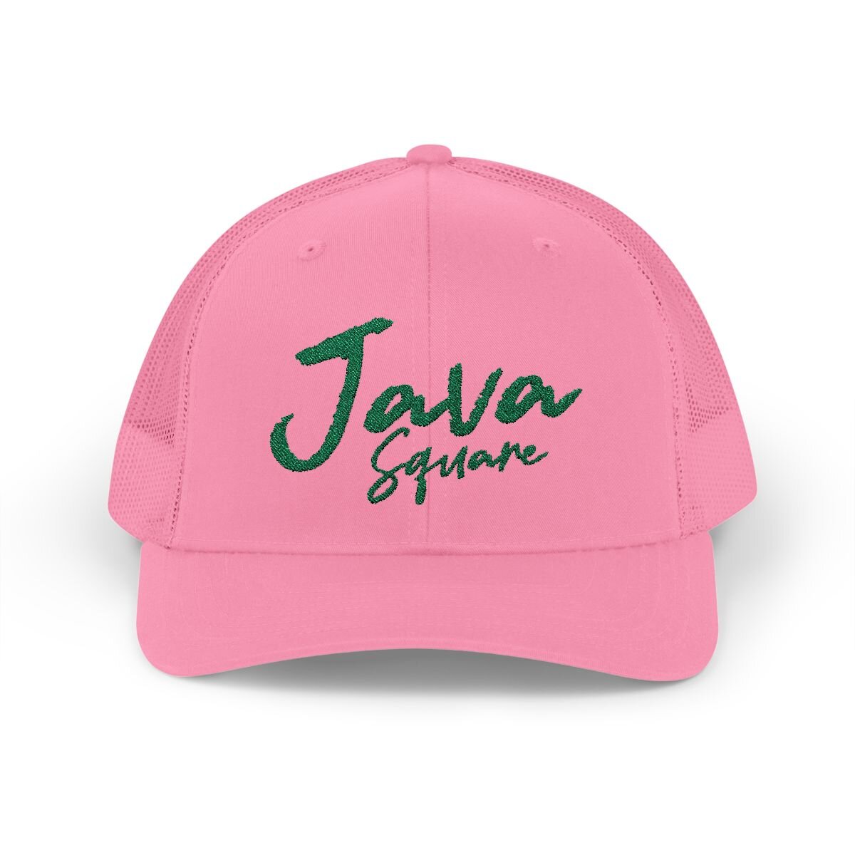 Java Square Trucker Cap - Pink